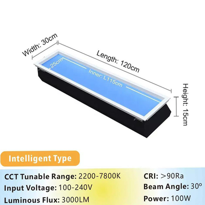 購入 スマート 音声制御 サポート 100W LED 偽の天窓 オンライン製造