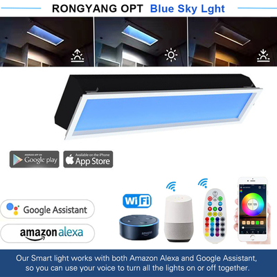 Tuya Control 8000lmの人工的な日光のパネル、200W LEDの空の天井板ライト