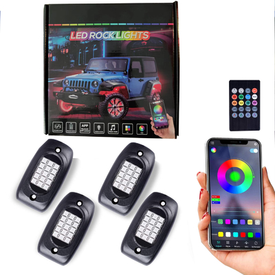 DC 12V リモート・コントロール 8PCS ネオン Underglow の安定した RGB ロック ライト