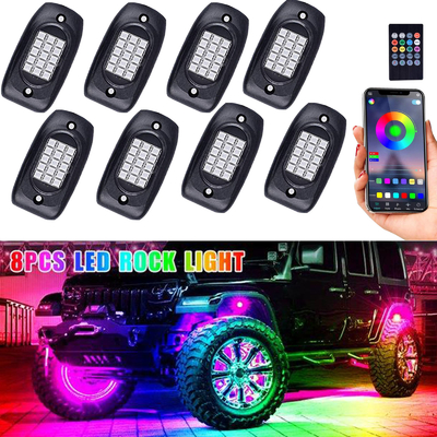 6000K 12VDC ブルートゥース ロック ライト、プラスチック LED RGB ポッド ライト
