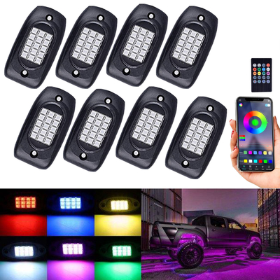 多色 LED RGB ロック ライト IP68 は音楽モードの 12V を防水します