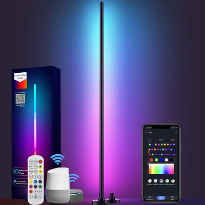 北欧モダン RGB LED フロアランプ 屋内調光 WiFi Alexa 音声制御