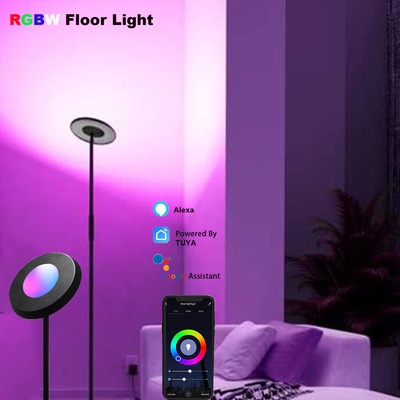 CCT 2700K-5000K RGB コーナー フロア ランプ Alexa 音声制御 24V 調光可能