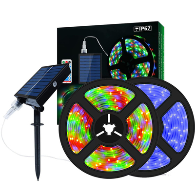 CCT 2700K-6500K の庭 RGB の耐候性のための太陽ストリップ ライト