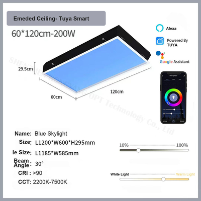 150W LED 天井照明 天井照明療法パネル 天空の青と自然光をシミュレートする