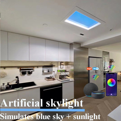スマートなWifiが擬似のどの天窓を導いたDimmable TuyaはCircadian人工的な日光にパネルをはめる