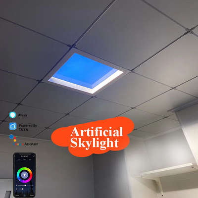 110V-240VAC 入力電源範囲 LED 天井照明パネルとTuya WiFi BT制御と天井予備高さ350mm