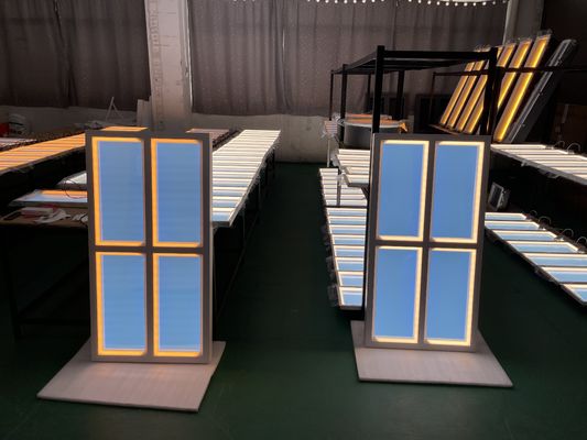 レイリー散乱LED照明を使用して、自然な太陽光と青い空を作り出すフェイクウィンドウライト